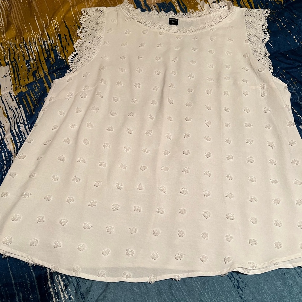 Cream Ruffled Relaxed Blouse